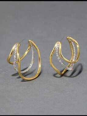 Alexis Bittar Orbit Wavy Hoop Earrings